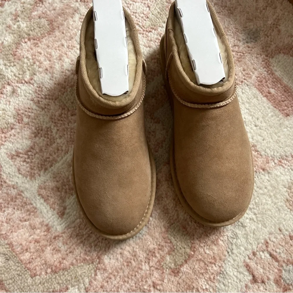 UGG Classic Ultra Mini Boots in Sand - Picture 3 of 7